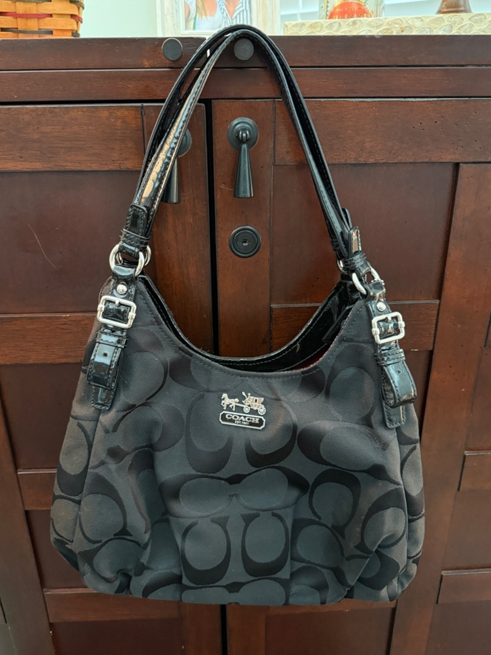 Coach Black Signature Shoulder Bag